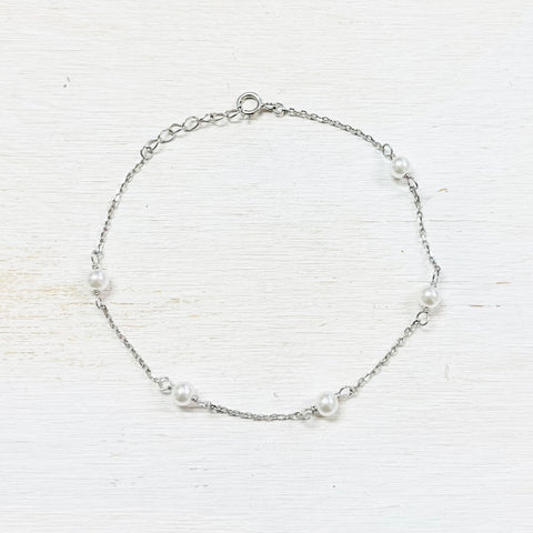 SS Pearl Bracelet 7”