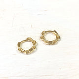 Sterling Silver Chain Link Hoop Earrings