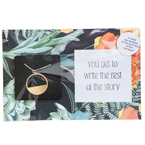 You Get To Write The Rest Of The Story Gold Tone Necklace