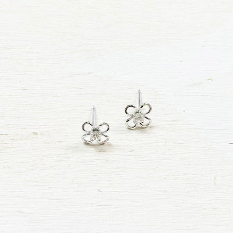 SS Flower Stud Earrings