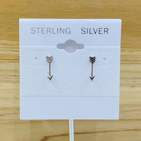Sterling Silver Arrow Studs