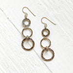 Sterling Silver Open Circle Dangle Earrings