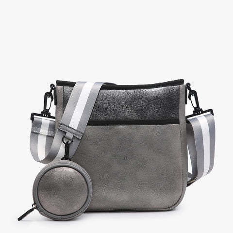 Dru Crossbody- Pewter