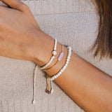 Pearl Braided Stone Bracelet