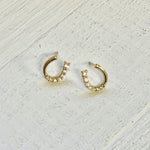 Sterling Silver Gold-Tone Horseshoe Studs