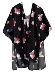 Kimono- Black/Purple Floral