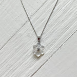 Sterling Silver Small Flower Charm Necklace