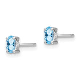 Sterling Silver Aquamarine Studs