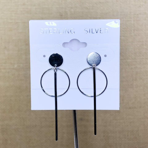 Sterling Silver Geometric Dangle Earring