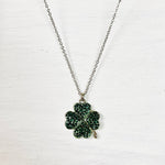 Crystal Pave Clover Fashion Necklace