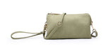 Riley Army Green Wristlet Crossbody Bag
