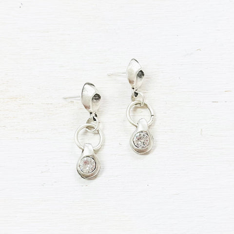 Fashion Clear Stone Dangle Earrings