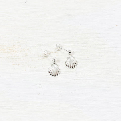 Sterling Silver Seashell Dangle Earrings