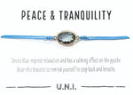 Peace & Tranquility Bracelet- Blue Cord