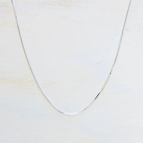 Sterling Silver 18” Square Snake Chain