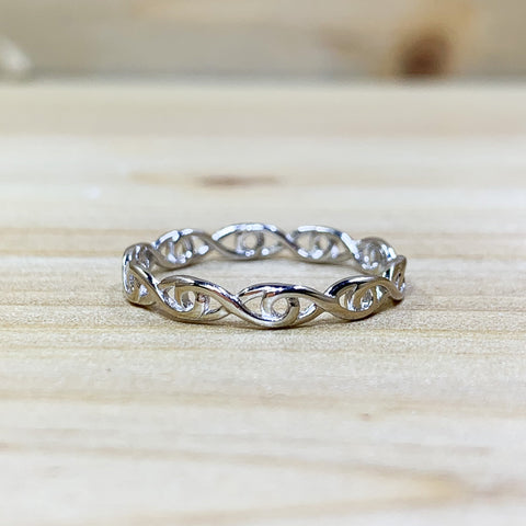 Sterling Silver Interlocking Infinity Ring
