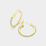 Fashion Rhinestone Hoop Earrings