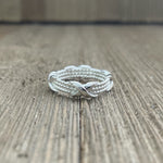 Sterling Silver Rope and Cross Design Ring