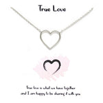 Tell Your Story: True Love Heart Pendant Simple Chain Short Necklace