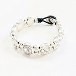 Fashion Silver Tone Multi Stone Bracelet