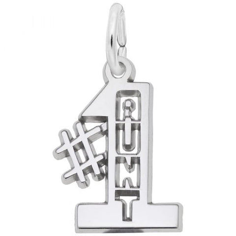 Sterling Silver Number One Aunt Charm