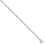 Sterling Silver Beaded Anklet