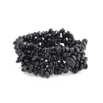 Fashion Black Chips Chunky Stretch Bracelet