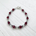 Sterling Silver July Bracelet