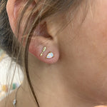 Sterling Silver Gold-Tone Opal Studs