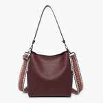 Wine Penny Bucket Bag with Embroidered Guitar Strap