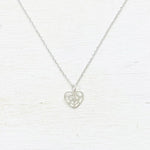 Sterling Silver Princess Collection Heart Necklace