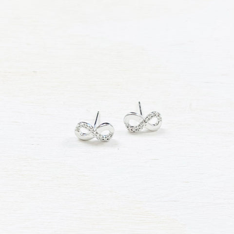 Sterling Silver Infinity Studs