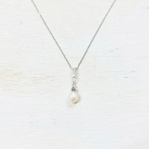 Sterling Silver Pearl Necklace