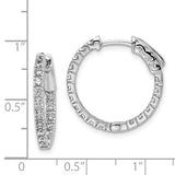 Sterling Silver CZ Inside Out Hoops