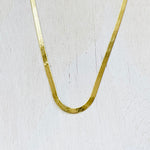 20” Gold Tone Sterling Silver Thin Herringbone Chain