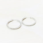 Sterling Silver CZ Hoops