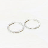 Sterling Silver CZ Hoops