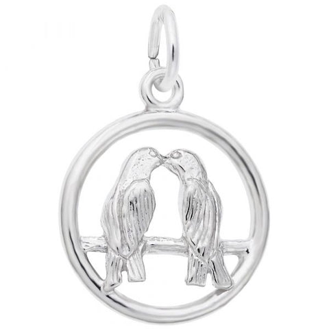 Sterling Silver Love Birds Charm