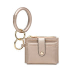 Sammie Card Wallet with Ring Handle - Rose Gold