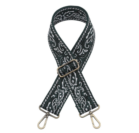 Olive Paisley Guitar Strap