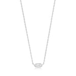 Silver Sparkle Emblem Chain Necklace