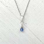 Princess Collection SS Blue Crystal Necklace