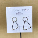 Sterling Silver Geometric Dangle Stud