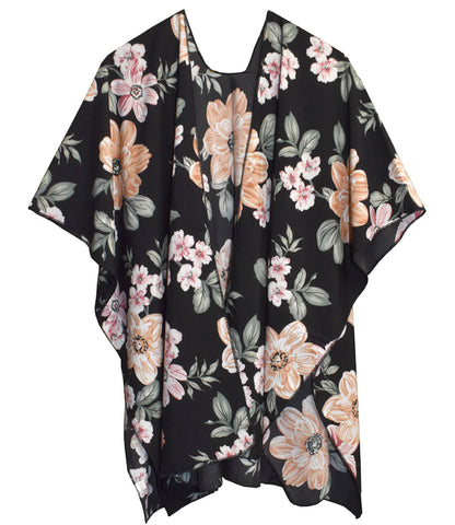 Kimono-Black Floral
