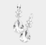 Teardrop Stone Accented Earrings