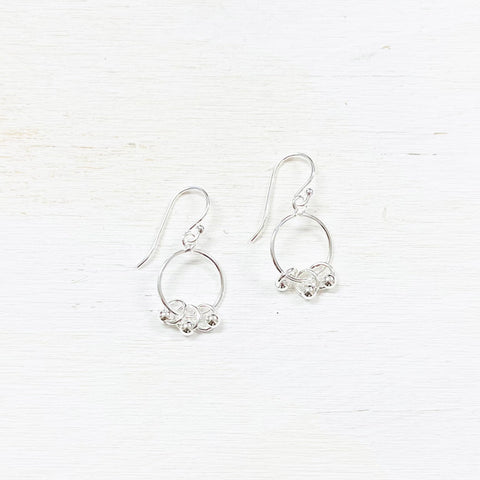 Sterling Silver Dangle Ball Earrings