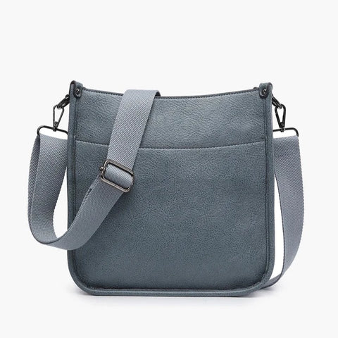 Denim Blue Posie Monotone Crossbody