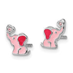 Sterling Silver Children’s CZ Elephant Studs