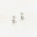 Sterling Silver Clear Stone Studs