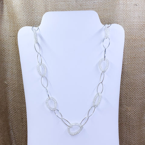 Long Puffed Link Fashion Necklace